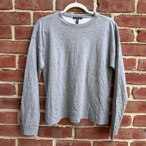 EILEEN FISHER $178 Double Layer Organic-Cotton Crew Neck Top XS